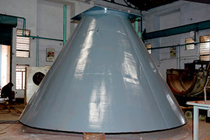 Manufacture of coal mill separator cone – hardfaced on both faces